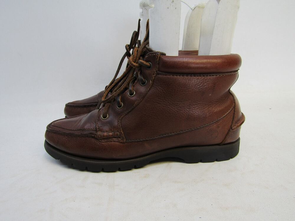 Timberland Womens Size 7.5 M Brown Leather Laces Hiking Ankle Fashion Boots